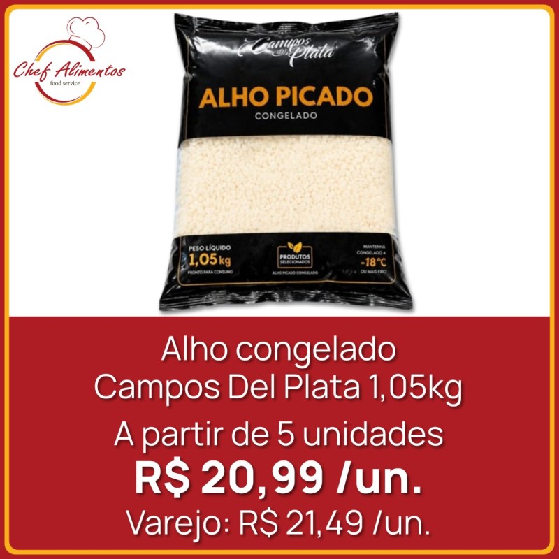 Alho congelado Campos Del Plata 1,05kg