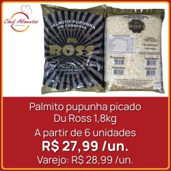Palmito pupunha picado Du Ross 1,8kg