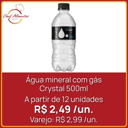 Água mineral com gás Crystal 500ml
