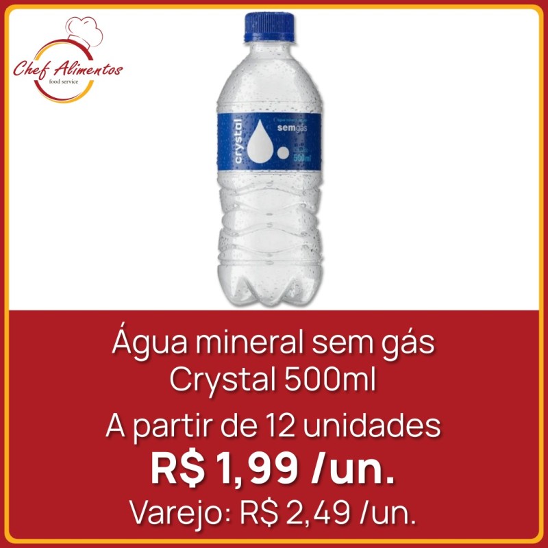 Água mineral sem gás Crystal 500ml