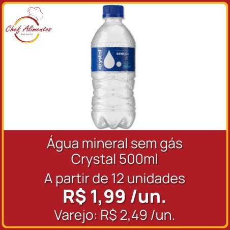 Água mineral sem gás Crystal 500ml