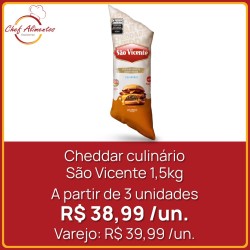 Cheddar culinário São Vicente 1,5kg