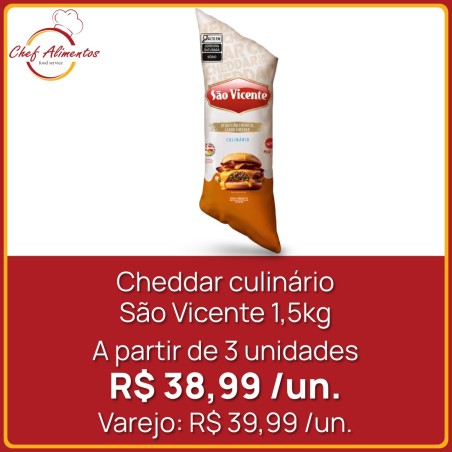Cheddar culinário São Vicente 1,5kg