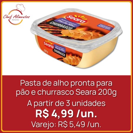 Pasta de alho pronta para pão e churrasco Seara 200g