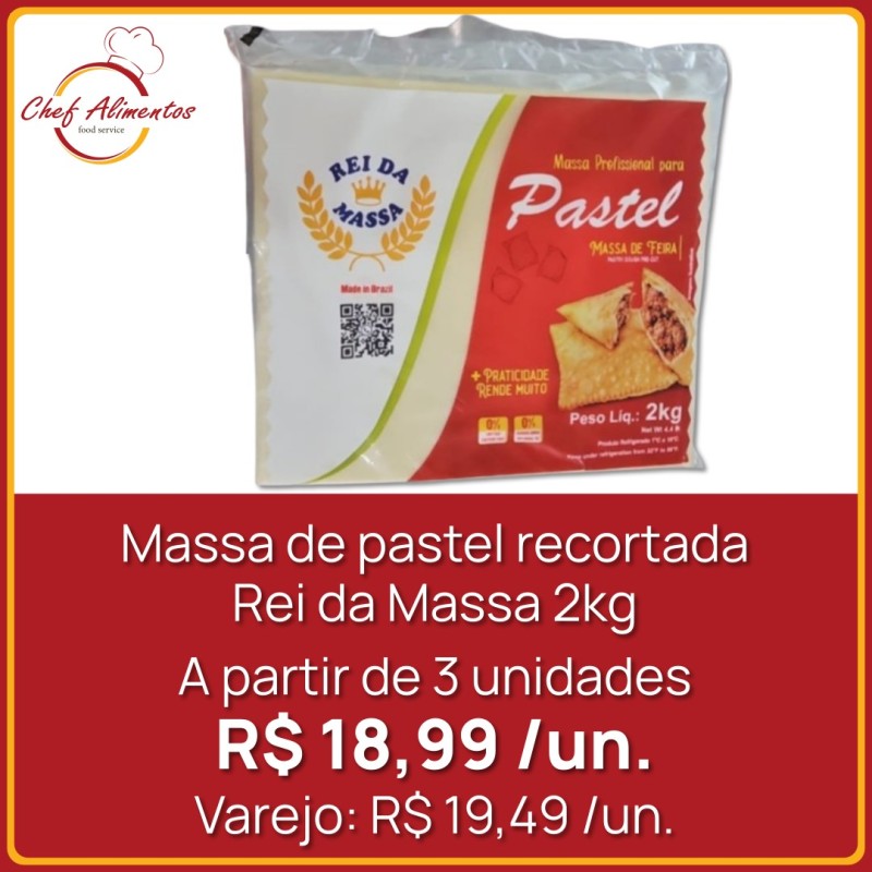 Massa de pastel recortada Rei da Massa 2kg