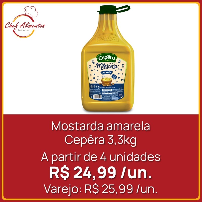 Mostarda amarela Cepêra 3,3kg