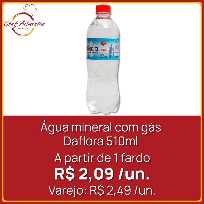 Água Mineral com Gás Daflora 510ml