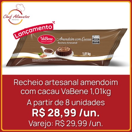 Recheio artesanal amendoim com cacau VaBene 1,01kg