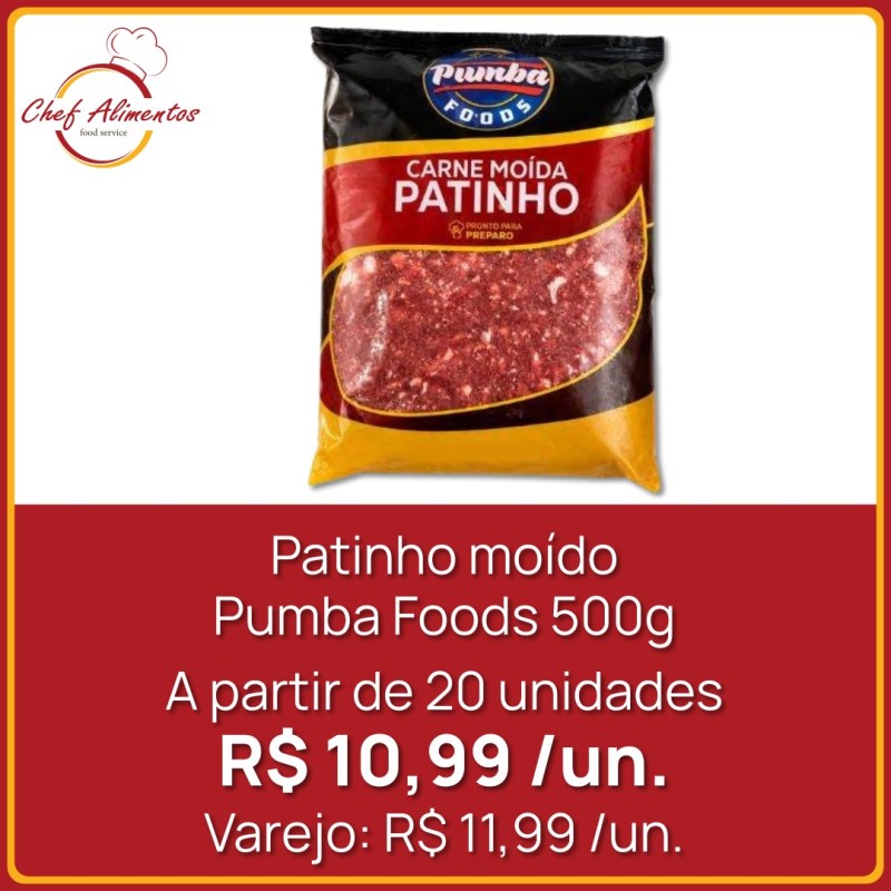 Patinho moído Pumba Foods 500g