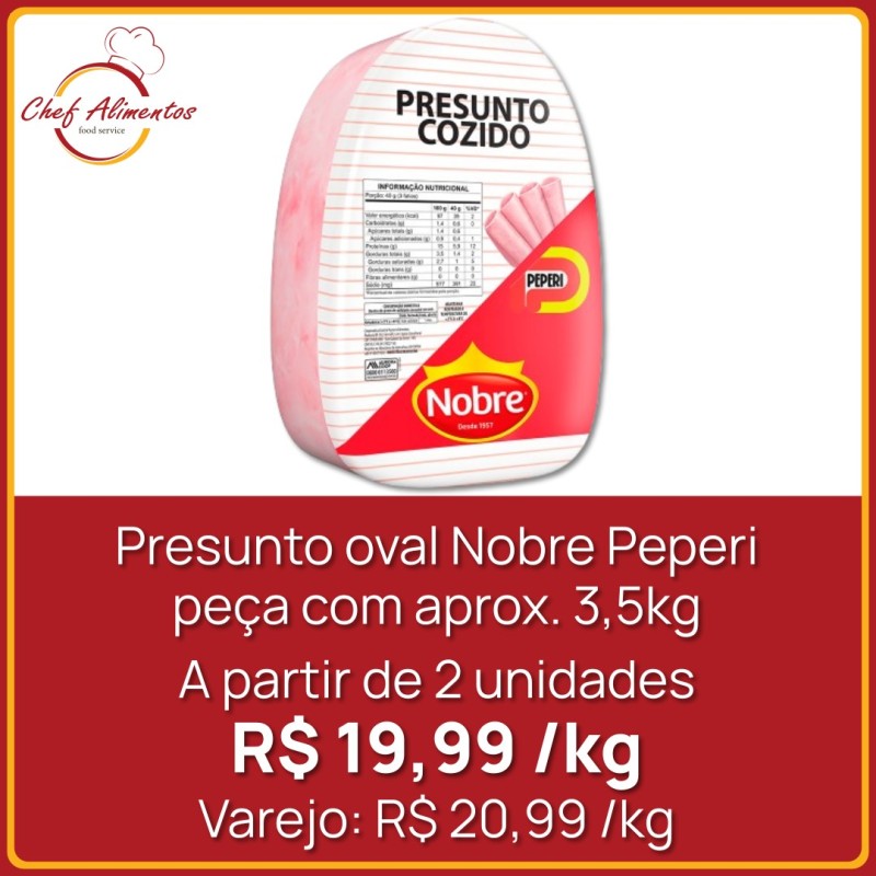 Presunto cozido oval Nobre Peperi