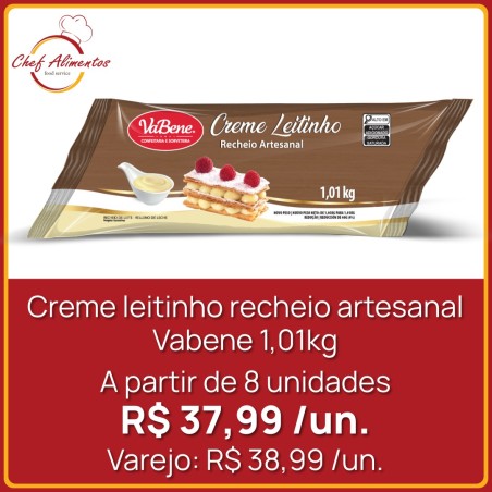 Creme leitinho recheio artesanal Vabene 1,01kg