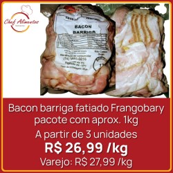Bacon barriga fatiado Frangobary 1kg