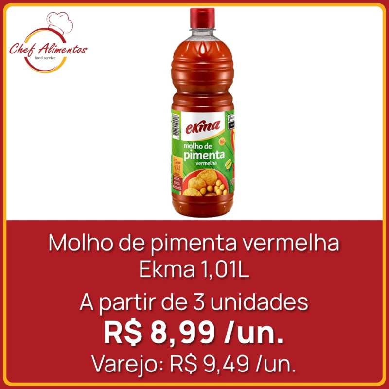 Molho de pimenta vermelha Ekma 1,01L